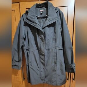 Women's Kirkland Signature Trench Coat, Charcoal, L